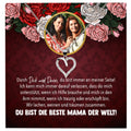 22Feels® Mama Schmuck Personalisiertes Geschenk Muttertag Geburtstag Frauen Halskette Personalisisierbar Karte Herz Collier Echt Silber Weihnachten-Schmuck mit Botschaftskarte - Herz21-22Feels