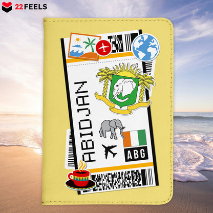 Abidschan Souvenir - Reisepasshülle Organizer Reisen Gadgets Abidjan Elfenbeinküste Golf von Guinea-Reisepass-Hülle-22Feels