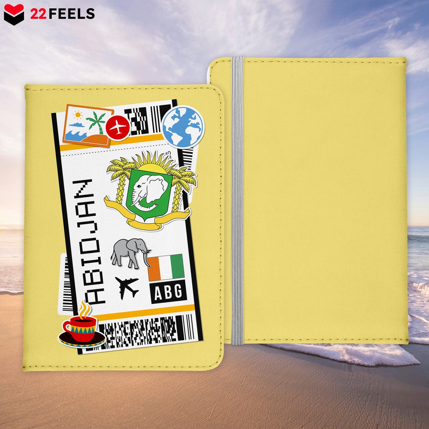Abidschan Souvenir - Reisepasshülle Organizer Reisen Gadgets Abidjan Elfenbeinküste Golf von Guinea-Reisepass-Hülle-22Feels
