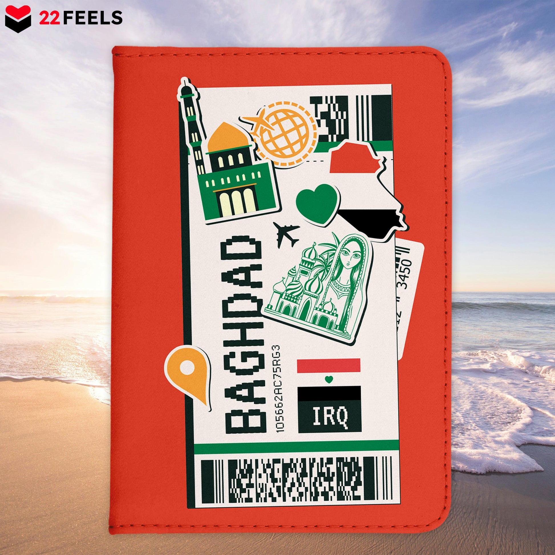 Baghdad Souvenir - Reisepasshülle Organizer Reisen Gadgets Irak Hauptstadt Naher Osten-Reisepass-Hülle-22Feels