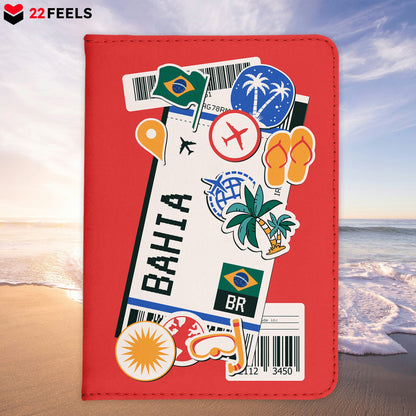 Bahia Souvenir - Reisepasshülle Organizer Reisen Gadgets Brasilien Südamerika-Reisepass-Hülle-22Feels