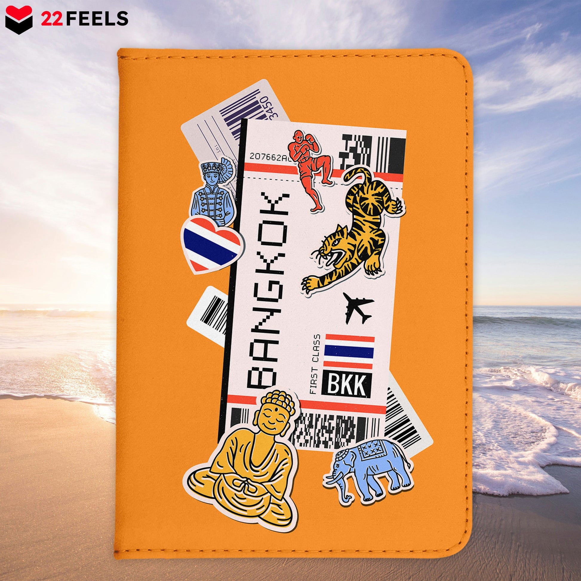 Bangkok Souvenir - Reisepasshülle Organizer Reisen Gadgets Thailand Haupstadt Asien-Reisepass-Hülle-22Feels