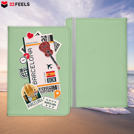 Barcelona Souvenir - Reisepasshülle Organizer Reisen Gadgets Spanien Europa-Reisepass-Hülle-22Feels