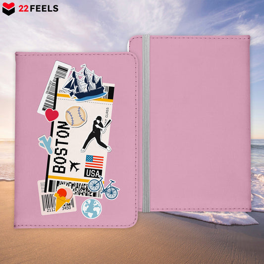 Boston Souvenir - Reisepasshülle Organizer Reisen Gadgets USA Massachusetts Vereinigte Staaten-Reisepass-Hülle-22Feels