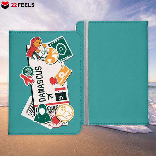 Damaskus Souvenir - Reisepasshülle Organizer Reisen Syrien Hauptstadt Afrika-Reisepass-Hülle-22Feels