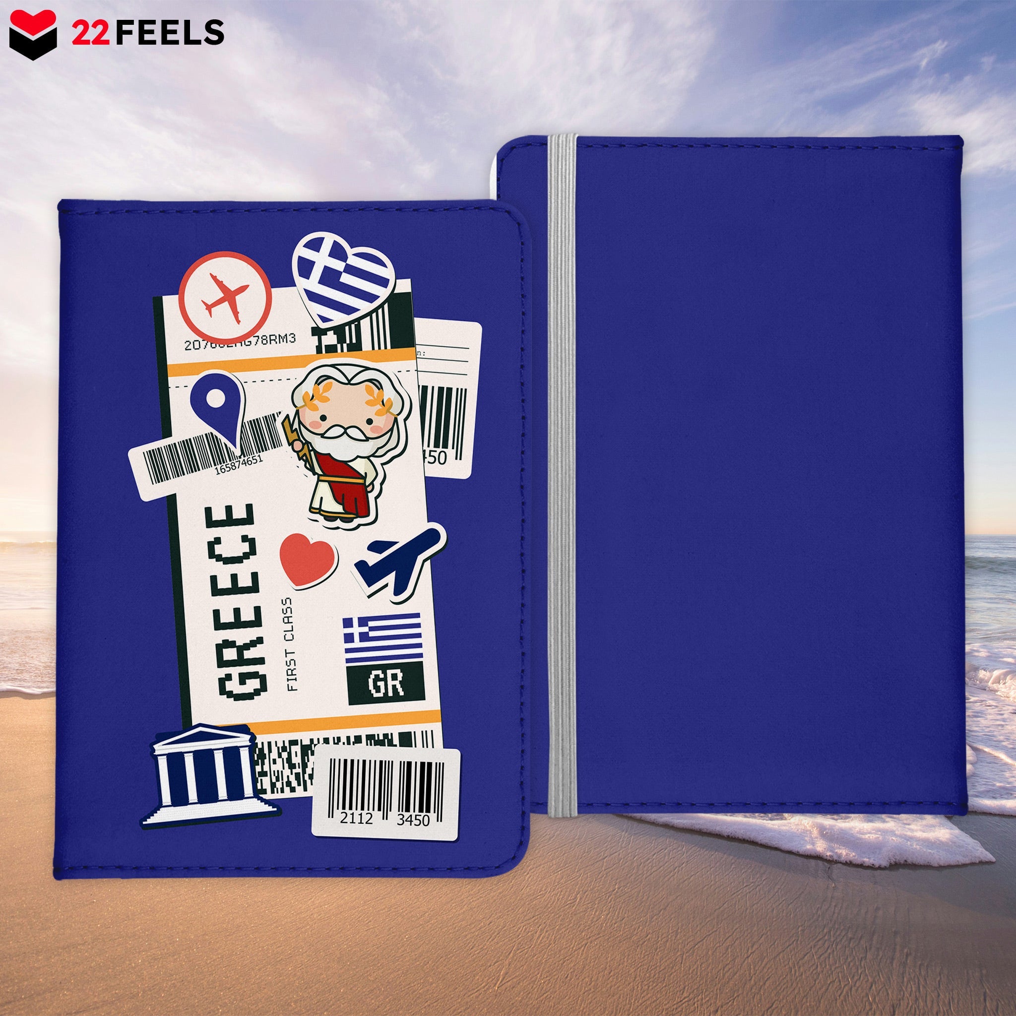 Griechenland Souvenir - Reisepasshülle Organizer Reisen Gadgets Europa-Reisepass-Hülle-22Feels