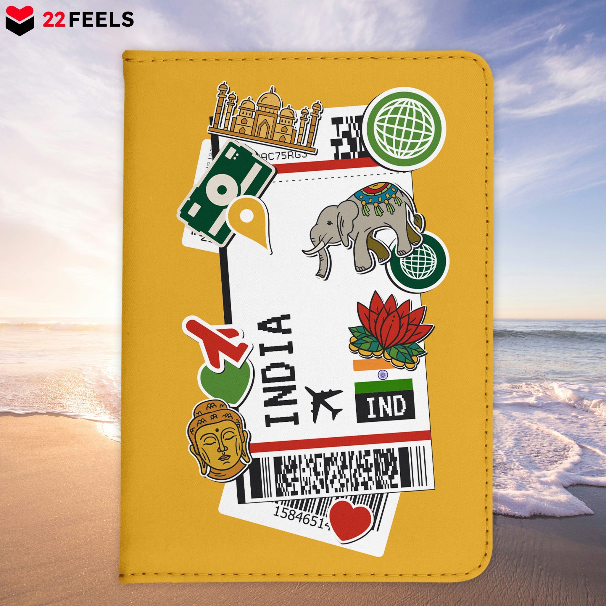 Indien Souvenir - Reisepasshülle Organizer Reisen Gadgets Asien-Reisepass Hülle-22Feels