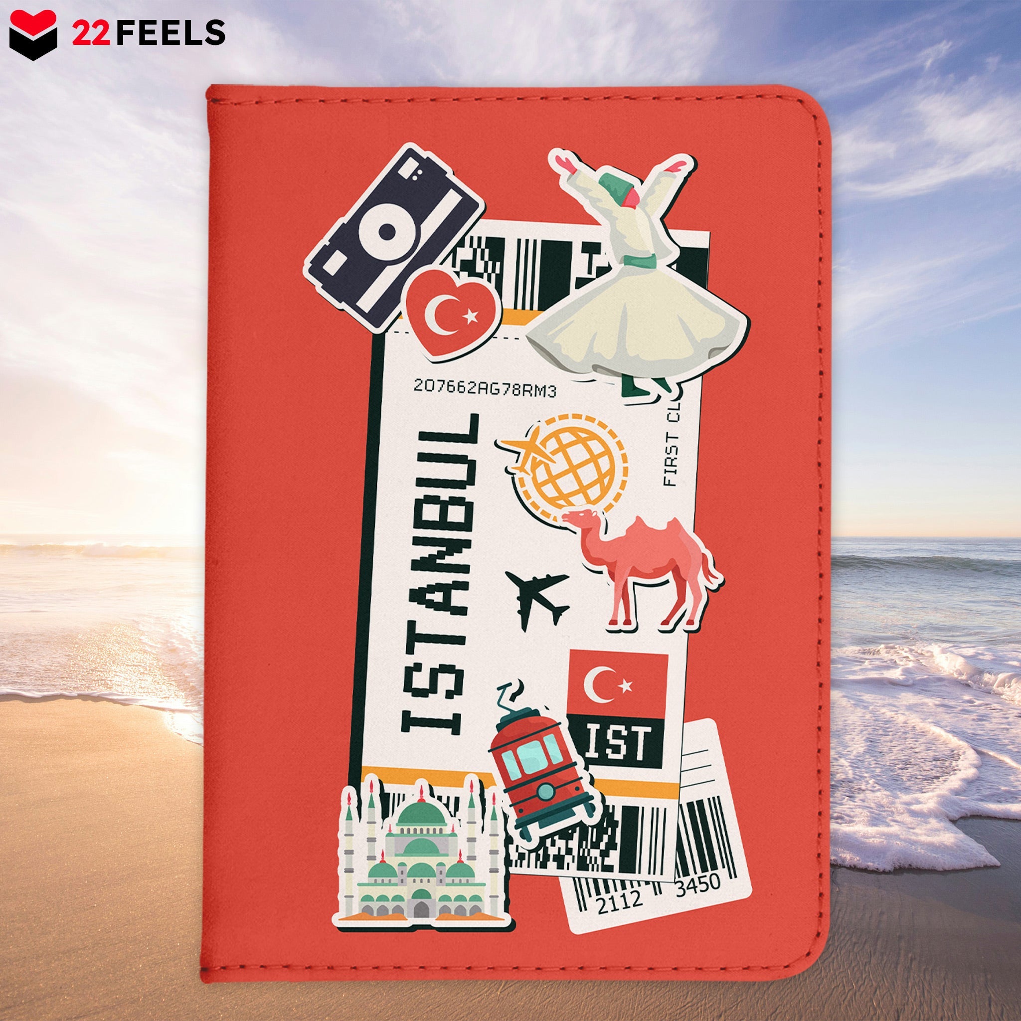 Istanbul Souvenir - Reisepasshülle Organizer Reisen Gadgets Türkei Bosporus-Reisepass-Hülle-22Feels