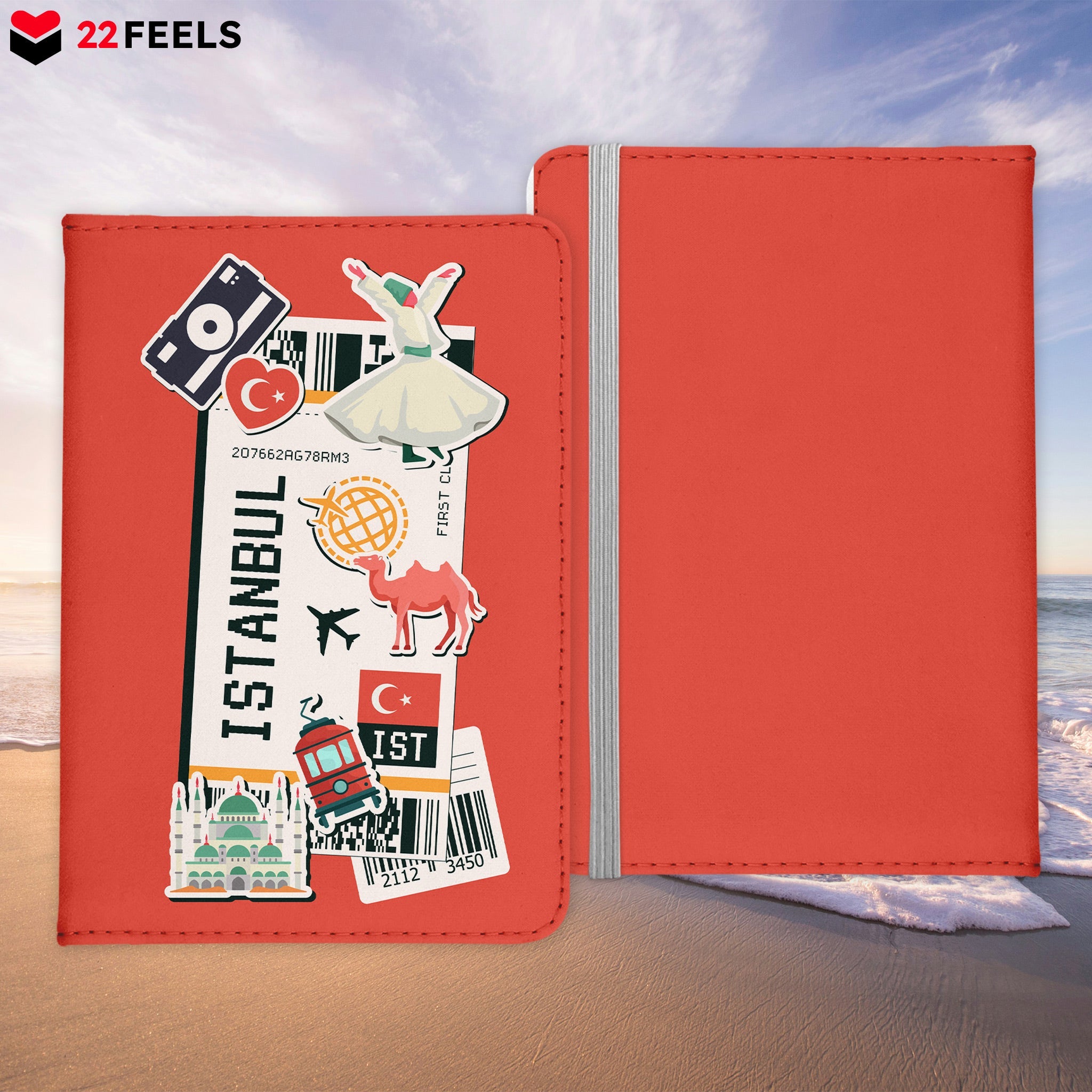 Istanbul Souvenir - Reisepasshülle Organizer Reisen Gadgets Türkei Bosporus-Reisepass-Hülle-22Feels