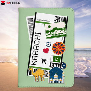 Karatschi Souvenir - Reisepasshülle Organizer Reisen Gadgets Pakistan-Reisepass-Hülle-22Feels