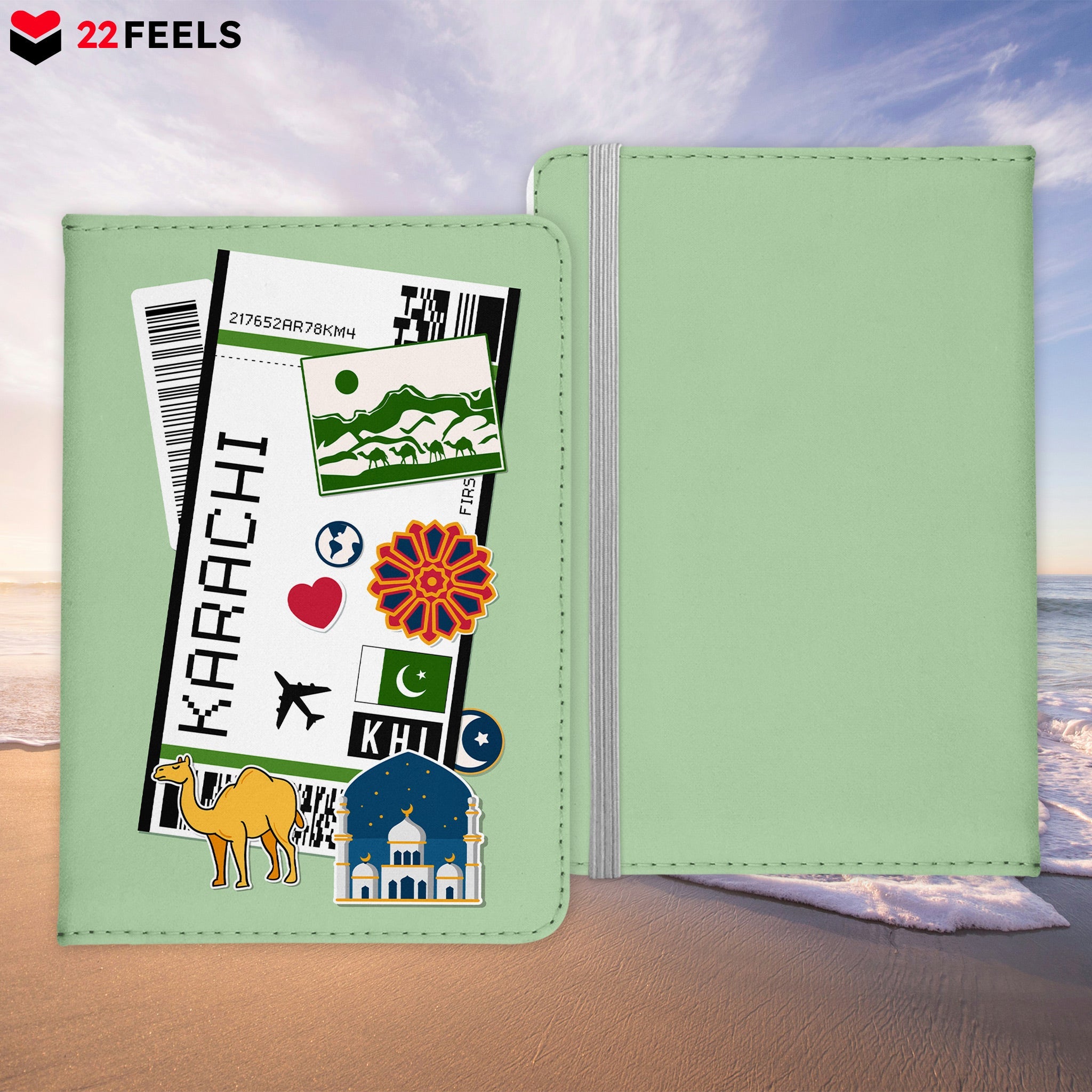 Karatschi Souvenir - Reisepasshülle Organizer Reisen Gadgets Pakistan-Reisepass-Hülle-22Feels
