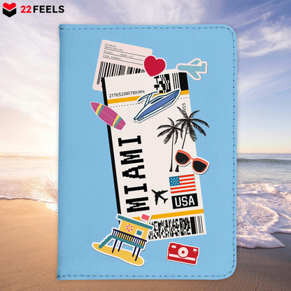 Miami Souvenir - Reisepasshülle Organizer Reisen Gadgets Florida USA Vereinigte Staaten von Amerika-Reisepass-Hülle-22Feels