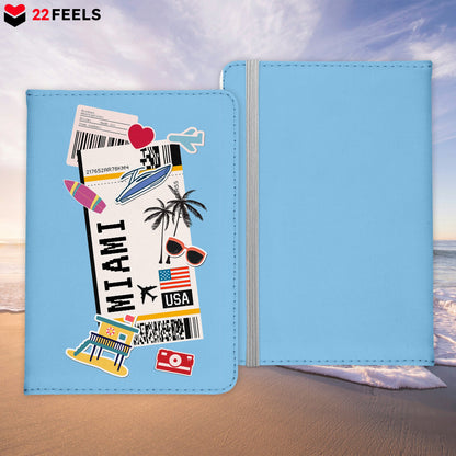 Miami Souvenir - Reisepasshülle Organizer Reisen Gadgets Florida USA Vereinigte Staaten von Amerika-Reisepass-Hülle-22Feels