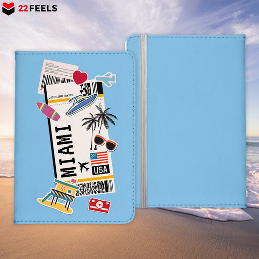 Miami Souvenir - Reisepasshülle Organizer Reisen Gadgets Florida USA Vereinigte Staaten von Amerika-Reisepass-Hülle-22Feels