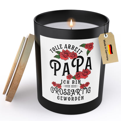 22Feels® Papa Geschenk HANDGEMACHTE Sojawachs Duft-Kerze im Glas (ZITRUS, VEGAN)-Spruchkerzen B1K1-22Feels