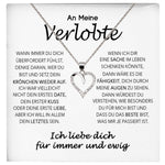 22Feels® Verlobung Geschenk Frauen Silber 925/000 Herz Halskette mit Karte Schmuck Ich Liebe Dich Verlobte Valentinstag Hochzeitsplanung Jahrestag-Schmuck mit Botschaftskarte - Herz21-22Feels