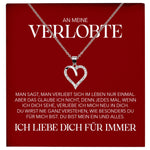 22Feels® Verlobung Geschenk Frauen Silber 925/000 Herz Halskette mit Karte Schmuck Ich Liebe Dich Verlobte Valentinstag Hochzeitsplanung Jahrestag-Schmuck mit Botschaftskarte - Herz21-22Feels