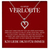 22Feels® Verlobung Geschenk Frauen Silber 925/000 Herz Halskette mit Karte Schmuck Ich Liebe Dich Verlobte Valentinstag Hochzeitsplanung Jahrestag-Schmuck mit Botschaftskarte - Herz21-22Feels