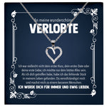 22Feels® Verlobung Geschenk Frauen Silber 925/000 Herz Halskette mit Karte Schmuck Ich Liebe Dich Wunderschöne Verlobte Valentinstag Hochzeitsplanung Jahrestag-Schmuck mit Botschaftskarte - Herz21-22Feels