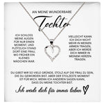 22Feels® Wunderbare Tochter Geschenk Silber 925/000 Herz Halskette mit Karte Mädchen Frauen Schmuck Geburtstag Weihnachten Firmung Konfirmation etc.-Schmuck mit Botschaftskarte - Herz21-22Feels