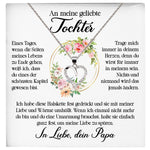 22Feels® Geliebte Tochter Geschenk von Papa Silber 925/000 Herz Halskette mit Karte Mädchen Frauen Schmuck Geburtstag Weihnachten Firmung Konfirmation etc.-Schmuck mit Botschaftskarte - Herz21-22Feels