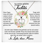 22Feels® Geliebte Tochter Geschenk von Mama Silber 925/000 Herz Halskette mit Karte Mädchen Frauen Schmuck Geburtstag Weihnachten Firmung Konfirmation etc.-Schmuck mit Botschaftskarte - Herz21-22Feels