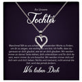 22Feels® Unsere Tochter Geschenk Silber 925/000 Herz Halskette mit Karte Mädchen Frauen Schmuck Geburtstag Weihnachten Firmung Konfirmation etc.-Schmuck mit Botschaftskarte - Herz21-22Feels