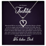 22Feels® Unsere Tochter Geschenk Silber 925/000 Herz Halskette mit Karte Mädchen Frauen Schmuck Geburtstag Weihnachten Firmung Konfirmation etc.-Schmuck mit Botschaftskarte - Herz21-22Feels