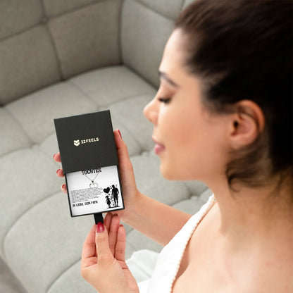 22Feels® Tochter Geschenk von Papa Silber 925/000 Herz Halskette mit Karte Mädchen Frauen Schmuck Geburtstag Weihnachten Firmung Konfirmation etc.-Schmuck mit Botschaftskarte - Herz21-22Feels