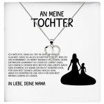 22Feels® Tochter Geschenk von Mama Silber 925/000 Herz Halskette mit Karte Mädchen Frauen Schmuck Geburtstag Weihnachten Firmung Konfirmation etc.-Schmuck mit Botschaftskarte - Herz21-22Feels