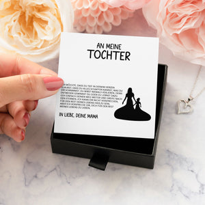 22Feels® Tochter Geschenk von Mama Silber 925/000 Herz Halskette mit Karte Mädchen Frauen Schmuck Geburtstag Weihnachten Firmung Konfirmation etc.-Schmuck mit Botschaftskarte - Herz21-22Feels