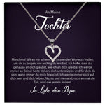 22Feels® Tochter Geschenk von Papa Silber 925/000 Herz Halskette mit Karte Mädchen Frauen Schmuck Geburtstag Weihnachten Firmung Konfirmation etc.-Schmuck mit Botschaftskarte - Herz21-22Feels