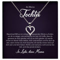 22Feels® Tochter Geschenk von Mama Silber 925/000 Herz Halskette mit Karte Mädchen Frauen Schmuck Geburtstag Weihnachten Firmung Konfirmation etc.-Schmuck mit Botschaftskarte - Herz21-22Feels