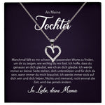 22Feels® Tochter Geschenk von Mama Silber 925/000 Herz Halskette mit Karte Mädchen Frauen Schmuck Geburtstag Weihnachten Firmung Konfirmation etc.-Schmuck mit Botschaftskarte - Herz21-22Feels