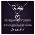22Feels® Tochter Geschenk Silber 925/000 Herz Halskette mit Karte Mädchen Frauen Schmuck Geburtstag Weihnachten Firmung Konfirmation etc.-Schmuck mit Botschaftskarte - Herz21-22Feels