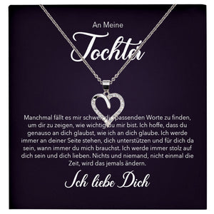 22Feels® Tochter Geschenk Silber 925/000 Herz Halskette mit Karte Mädchen Frauen Schmuck Geburtstag Weihnachten Firmung Konfirmation etc.-Schmuck mit Botschaftskarte - Herz21-22Feels