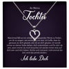 22Feels® Tochter Geschenk Silber 925/000 Herz Halskette mit Karte Mädchen Frauen Schmuck Geburtstag Weihnachten Firmung Konfirmation etc.-Schmuck mit Botschaftskarte - Herz21-22Feels