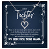 22Feels® Liebe Tochter Geschenk von Mama Silber 925/000 Herz Halskette mit Karte Mädchen Frauen Schmuck Geburtstag Weihnachten Firmung Konfirmation etc.-Schmuck mit Botschaftskarte - Herz21-22Feels