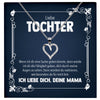 22Feels® Liebe Tochter Geschenk von Mama Silber 925/000 Herz Halskette mit Karte Mädchen Frauen Schmuck Geburtstag Weihnachten Firmung Konfirmation etc.-Schmuck mit Botschaftskarte - Herz21-22Feels