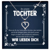 22Feels® Unsere Tochter Geschenk Silber 925/000 Herz Halskette mit Karte Mädchen Frauen Schmuck Geburtstag Weihnachten Firmung Konfirmation etc.-Schmuck mit Botschaftskarte - Herz21-22Feels