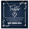 22Feels® Unsere Tochter Geschenk Silber 925/000 Herz Halskette mit Karte Mädchen Frauen Schmuck Geburtstag Weihnachten Firmung Konfirmation etc.-Schmuck mit Botschaftskarte - Herz21-22Feels