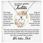 22Feels® Unsere Tochter Geschenk Silber 925/000 Herz Halskette mit Karte Mädchen Frauen Schmuck Geburtstag Weihnachten Firmung Konfirmation etc.-Schmuck mit Botschaftskarte - Herz21-22Feels