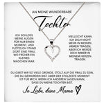 22Feels® Tochter Geschenk von Mama Silber 925/000 Herz Halskette mit Karte Mädchen Frauen Schmuck Geburtstag Weihnachten Firmung Konfirmation etc.-Schmuck mit Botschaftskarte - Herz21-22Feels