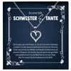 22Feels® Schwester und Tante Geschenk Silber 925 Herz Halskette mit Karte Frauen Schmuck Collier Geburtstag Weihnachten Anhänger mit Zirkonia-Steinen-Schmuck mit Botschaftskarte - Herz21-22Feels