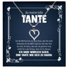 22Feels® Tolle Tante Geschenk Silber 925 Herz Halskette mit Karte Frauen Schmuck Collier Geburtstag Weihnachten Anhänger mit Zirkonia-Steinen-Schmuck mit Botschaftskarte - Herz21-22Feels