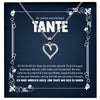 22Feels® Wunderbare Tante Geschenk Silber 925 Herz Halskette mit Karte Frauen Schmuck Collier Geburtstag Weihnachten Anhänger mit Zirkonia-Steinen-Schmuck mit Botschaftskarte - Herz21-22Feels