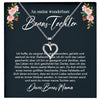 22Feels® Stieftochter Geschenk von Stiefmama Silber 925/000 Herz Halskette mit Karte Bonus Tochter Mädchen Frauen Schmuck Geburtstag Weihnachten Firmung Konfirmation etc.-Schmuck mit Botschaftskarte - Herz21-22Feels
