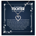 22Feels® Stieftochter Geschenk am Hochzeitstag der Stiefmama Silber 925/000 Herz Halskette mit Karte Mädchen Frauen Schmuck Anhänger-Schmuck mit Botschaftskarte - Herz21-22Feels