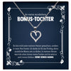 22Feels® Wunderbare Bonus Tochter Stieftochter Geschenk von Stiefmama Silber 925/000 Herz Halskette mit Karte Mädchen Frauen Schmuck Geburtstag Weihnachten Firmung Konfirmation etc.-Schmuck mit Botschaftskarte - Herz21-22Feels