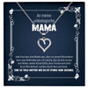 22Feels® Unbiologische Mama Stiefmama Geschenk Silber 925/000 Herz Halskette Stiefmutter Muttertag Frauen Schmuck mit Karte Geburtstag Weihnachten Stiefeltern Bonus Mutter Patchwork-Schmuck mit Botschaftskarte - Herz21-22Feels